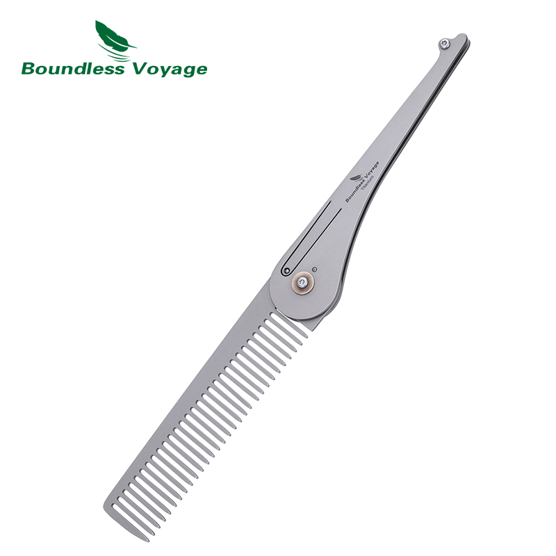 Comb Pocket Titanium - Pente dobrável de titânio, pente de