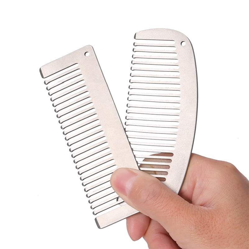 Comb Pocket Titanium - Mini pente de titânio para acampamento