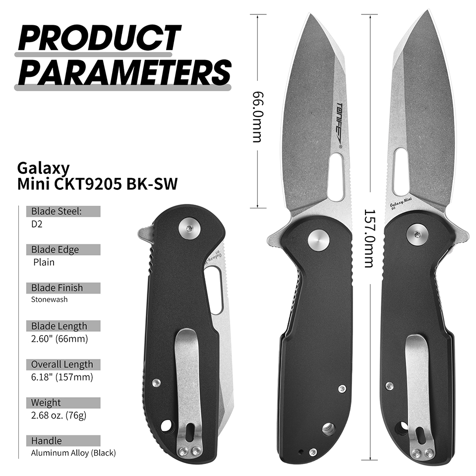 Edc Every Day Carry おもちゃ - Faca dobrável TONIFE Galaxy Mini CKT9205