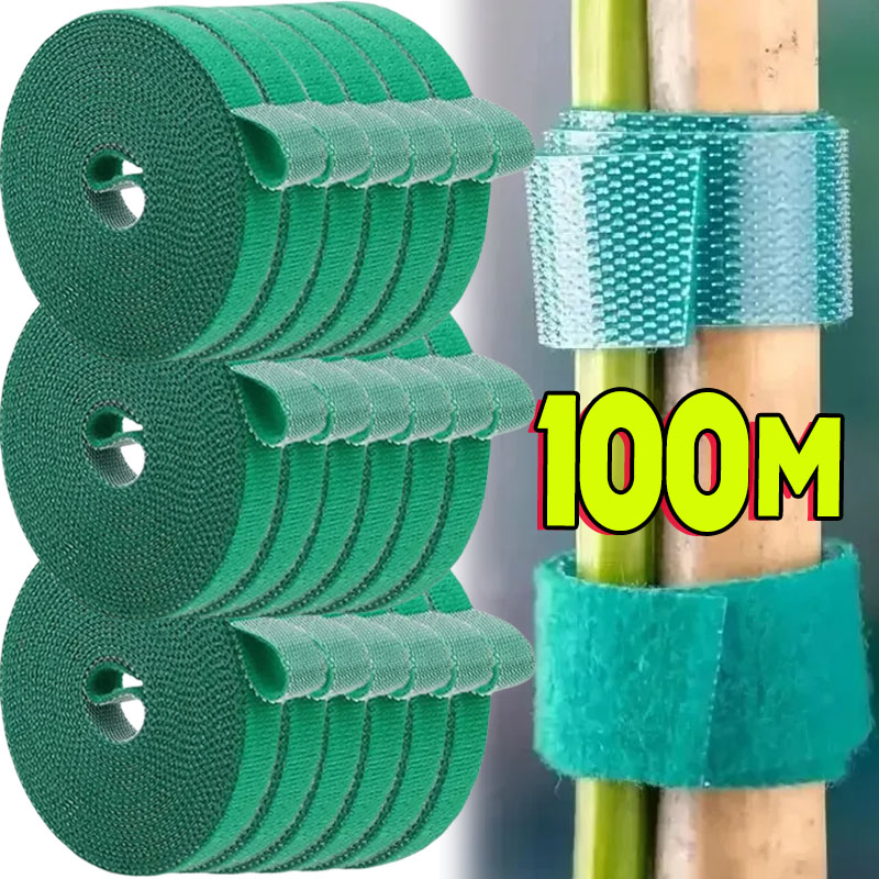 Gear Tie Reusable - 1/100m ajustável auto adesivo planta cabo