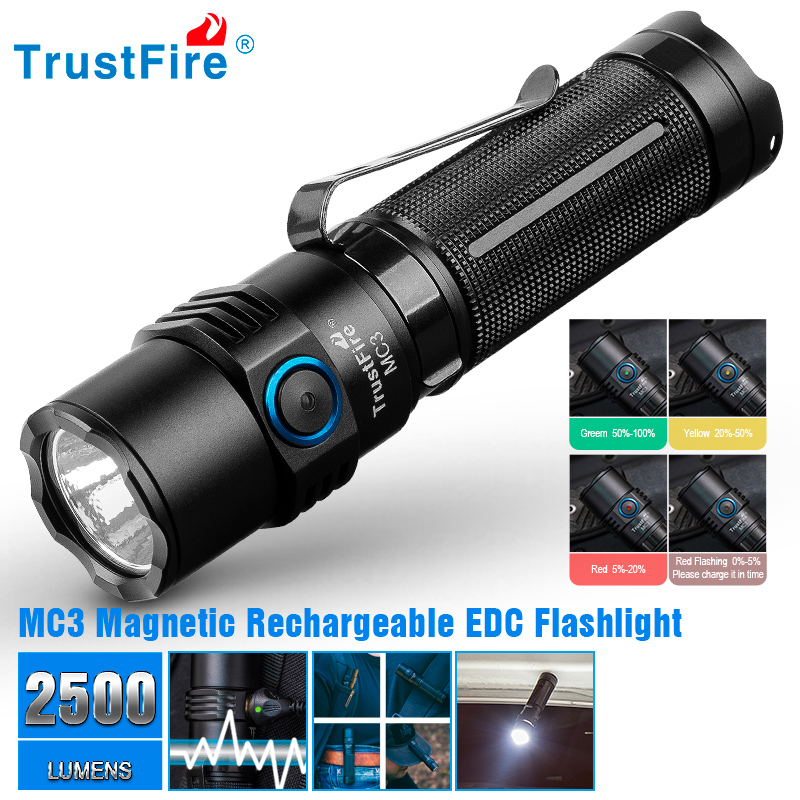 Trustfire Mc3 Lanterna Led Rec - Edc Car Carry avaliação e preço