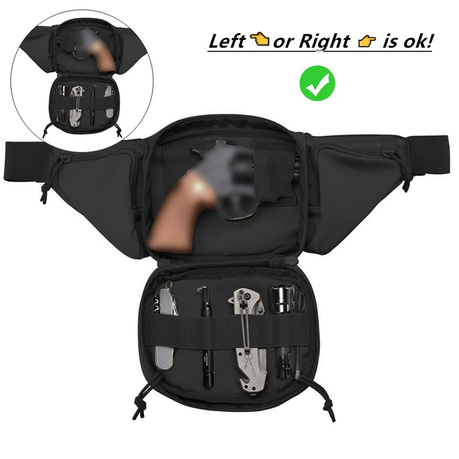 Bolsa tática para cintura, bol - Edc Carry Gun avaliação e preço
